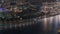 Dubai Fountain aerial night timelapse. Musical fountain, located in an artificial lake in downtown