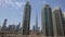 Dubai Green Colourful Building and Burj Khalifa Building