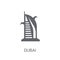 Dubai icon. Trendy Dubai logo concept on white background from L