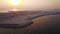 Dubai Jumeirah beach aerial. Beautiful landscape of seafront in Dubai