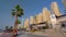 Dubai Jumeirah Beach Residence Panorama with palms