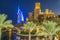 Dubai. Madinat Jumeirah skyline at night