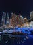 Dubai Marina business bay at night