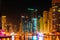 Dubai Marina cityscape night