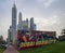 Dubai Marina epic towers view - Dubai skyline view - Dubai Media City sign