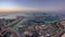 Dubai Marina Panorama Day to Night transition timelapse fisheye