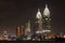 Dubai Media City at night