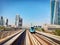 Dubai metro railway in heart of UAE
