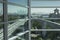 Dubai monorail station, looking at the city downtown