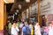 Dubai\\\'s Old Souk market bustling with tourists. The market is a maze of narrow, crowded alleys