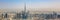 Dubai skyline Burj Khalifa skyscraper panorama panoramic aerial