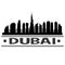 Dubai Skyline City Icon Vector Art Design