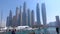 Dubai skyscrapers. Dubai Marina panoramic view, skyline, cityscape. Evening skyline. Dubai sunset. Dubai futuristic skyline. Skysc