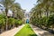 Dubai. Summer 2016. A green oasis overlooking the Four Seasons hotel Jumeirah