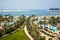 Dubai. Summer 2016. The Persian Gulf with the line of the beach from the Four Seasons hotel Jumeirah