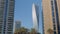 DUBAI, U.A.E. - MAR, 2018: vertical panorama of famous Cayan Tower, known as Infinity Tower