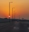 Dubai, UAE - 09.27.2022 - Dramatic sunset in the city. Nature