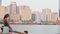 Dubai, UAE - 12th october, 2022: tourist in Dubai creek enjoy vacation and watch beautiful architecture buildings