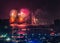 DUBAI,UAE - JANUARY 1,2020 New year celebration with fireworks near burj al arab