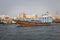 DUBAI, UAE - JANUARY 18, 2017 : Piers of traditional water taxi