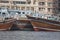 DUBAI, UAE - JANUARY 18, 2017 : Piers of traditional water taxi