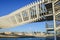 Dubai, UAE - January 25 2019 : Beauty inside the Twisted Bridge at Dubai Water Canal