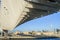 Dubai, UAE - January 25 2019 : Beauty inside the Twisted Bridge at Dubai Water Canal