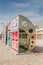 DUBAI, UAE - MARCH 12, 2017: Air conditioned bus stop in Dubai, United Arab Emirat