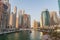 DUBAI, UAE - MARCH 12, 2017: High rise buildings of Dubai Marin