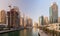 DUBAI, UAE - MARCH 12, 2017: High rise buildings of Dubai Marin