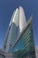 DUBAI, UAE - MARCH 22, 2017: The skyscraper Almas tower constructed by Taisei group