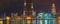 DUBAI, UAE - MARCH 24, 2017: The nightly panorama of funtain in front of Burj Khalifa