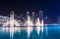 Dubai, UAE - May 12, 2014: Dubai Fountain is world largest choreographed fountain system set on Burj Khalifa Lake - 6600 lights
