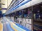 Dubai, UAE - May 15, 2018: The Dubai Metro inside the station is underground.