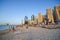 DUBAI, UAE - OCTOBER 06, 2020 The beach at Jumeirah Beach Residence JBR has been extended to include a larger sand beach and 300