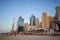 DUBAI, UAE - OCTOBER 06, 2020 The beach at Jumeirah Beach Residence JBR has been extended to include a larger sand beach and 300