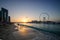 DUBAI, UAE - OCTOBER 06, 2020 The beach at Jumeirah Beach Residence JBR has been extended to include a larger sand beach and 300