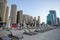 DUBAI, UAE - OCTOBER 06, 2020 The beach at Jumeirah Beach Residence JBR has been extended to include a larger sand beach and 300