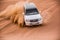 DUBAI, UAE Safari - driving on the desert, traditional entertainment for tourists