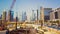 DUBAI, UAE - SEPTEMBER 21, 2014: timelapse building construction in dubai downtown