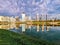 Dubai - UAE: View of the Dubai Skyline from Jumeirah Islands.