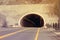 DUBAI-UNITED ARAB EMIRATES ON 21 JUNE 2017. A mountain tunnel on Kalba - Sharjah highway, UAE. Shallow depth of field.