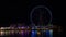 Dubai, United Arab Emirates. Amazing Timelapse of the Ain Dubai at night. The worldâ€™s tallest and largest observation wheel