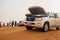 DUBAI, UNITED ARAB EMIRATES - APRIL 25, 2018: Jeep Safari in the desert