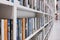 DUBAI, UNITED ARAB EMIRATES - August 20, 2022: Bookshelves inside Mohammed Bin Rashid Library