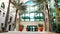 DUBAI, UNITED ARAB EMIRATES, UAE - NOVEMBER 20, 2017: Hotel Jumeirah Al Qasr Madinat , baby boy runs through the hotel