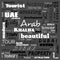 dubai word cloud, text,word cloud use for banner, painting, motivation, web-page, website background, t-shirt & shirt printing,