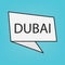 Dubai word on sticker
