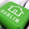 Dublin Apartments Key Depicts Irish Condo Real Estate Buying - 3d Illustration