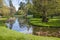 Dublin, Ireland - Apr 19: Beautiful lake in The National Botanic